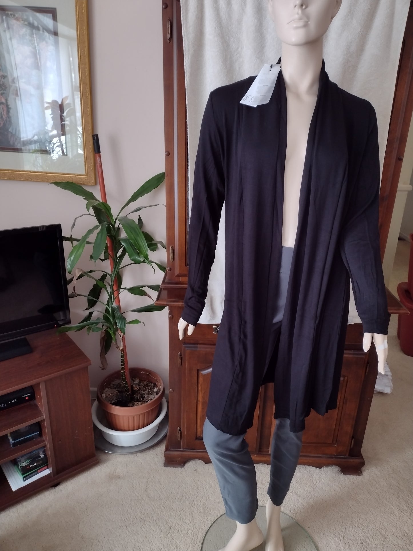 Women's Long Cardigan by Yest for Taller Women BlackSizes 4, 6 and 6W