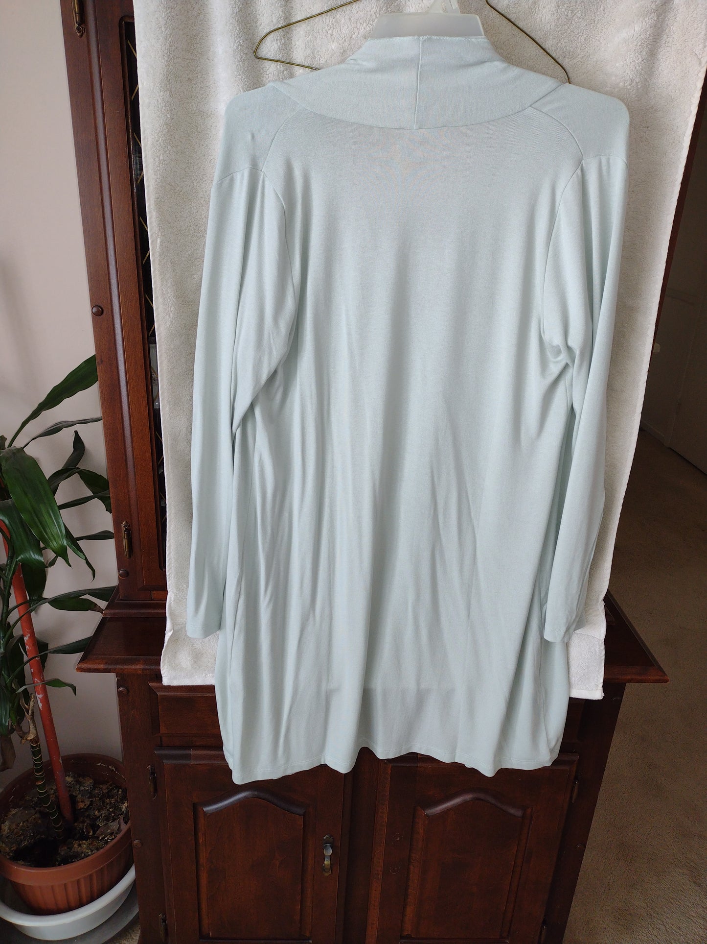 Women's Long Cardigan Misty Mint Sizes 14, 16