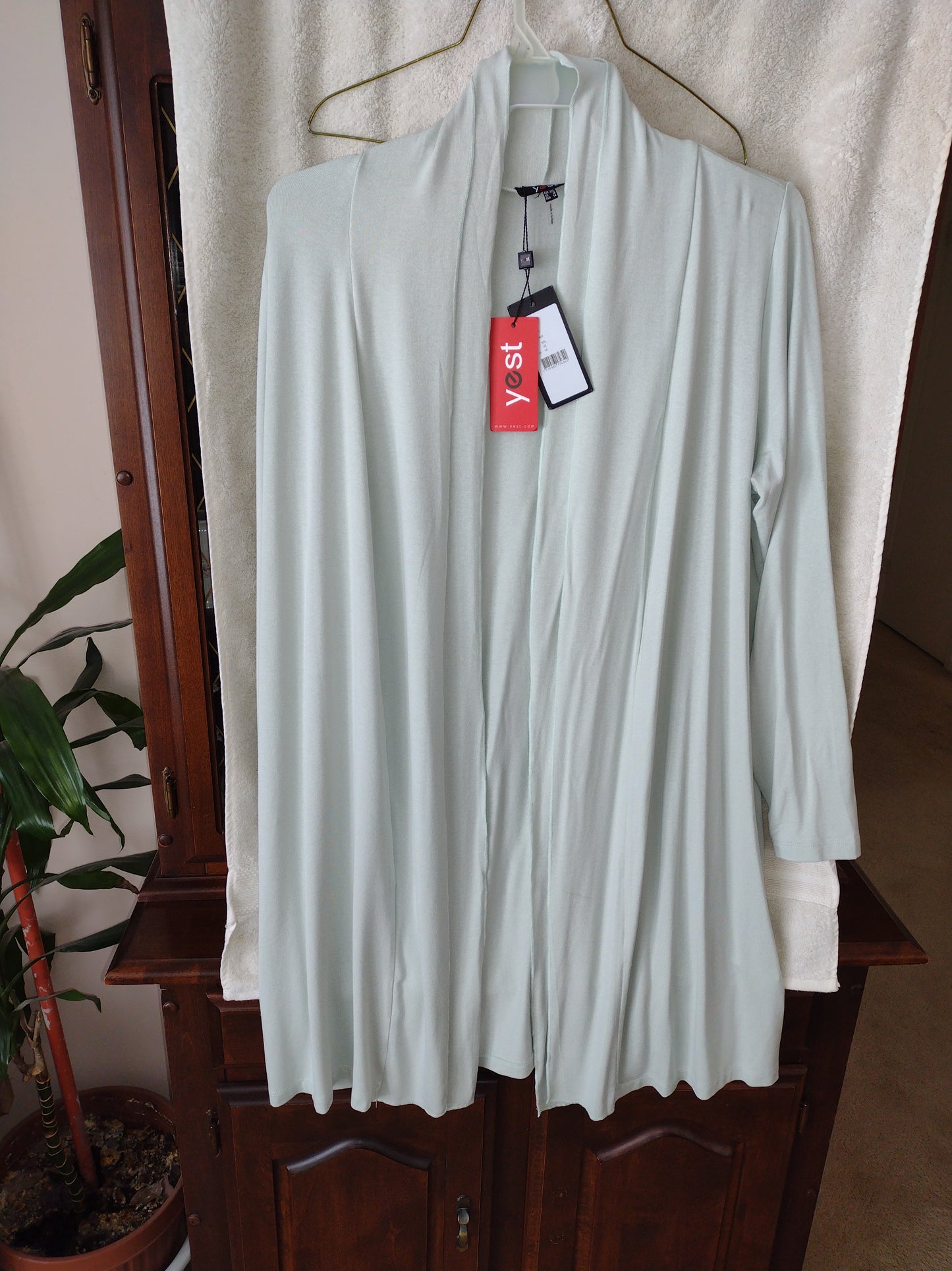 Women's Long Cardigan Misty Mint Sizes 14, 16