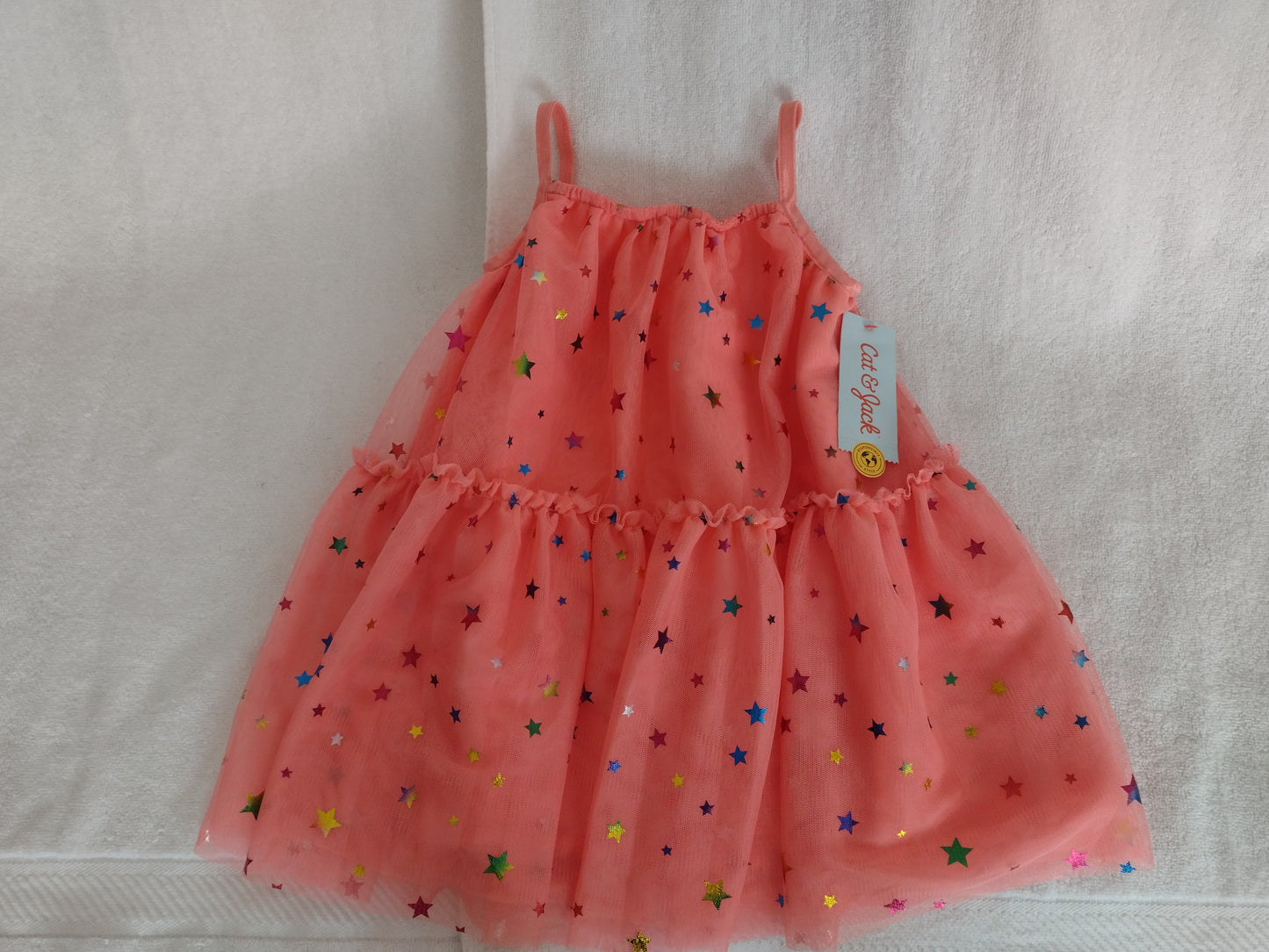 Toddler Girl Sparkling Star Dress by Cat & Jack Coral Size 2T