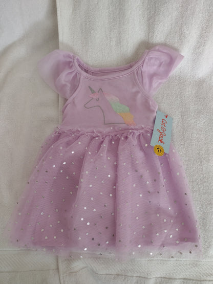 Baby Girl Unicorn Sequin Tulle Dress by Cat & Jack Light Purple Size 12M