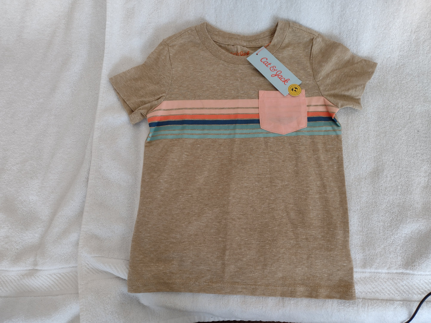 Toddler Boys' Cat & Jack T-Shirt Beige Size 3T