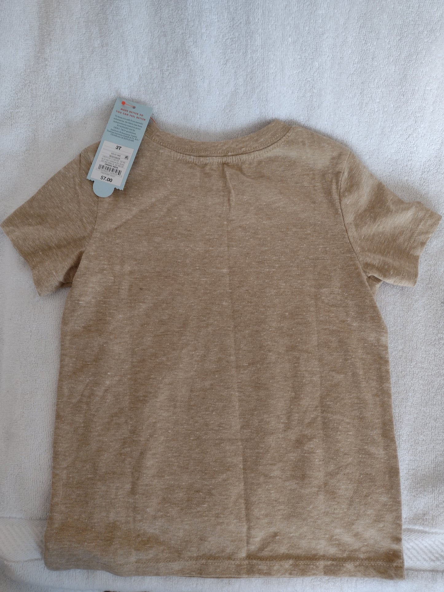 Toddler Boys' Cat & Jack T-Shirt Beige Size 3T