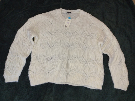 Women's Casual Off White Sweater by George Size XXL