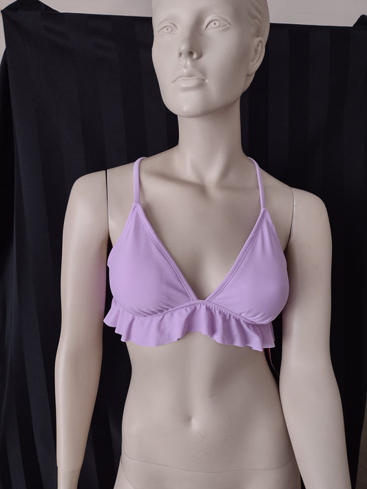 Frill Bikini Top Junior Style Lavender Size L (8-10), and Cheeky Bottoms Size M (4-6) & XL(12-14)
