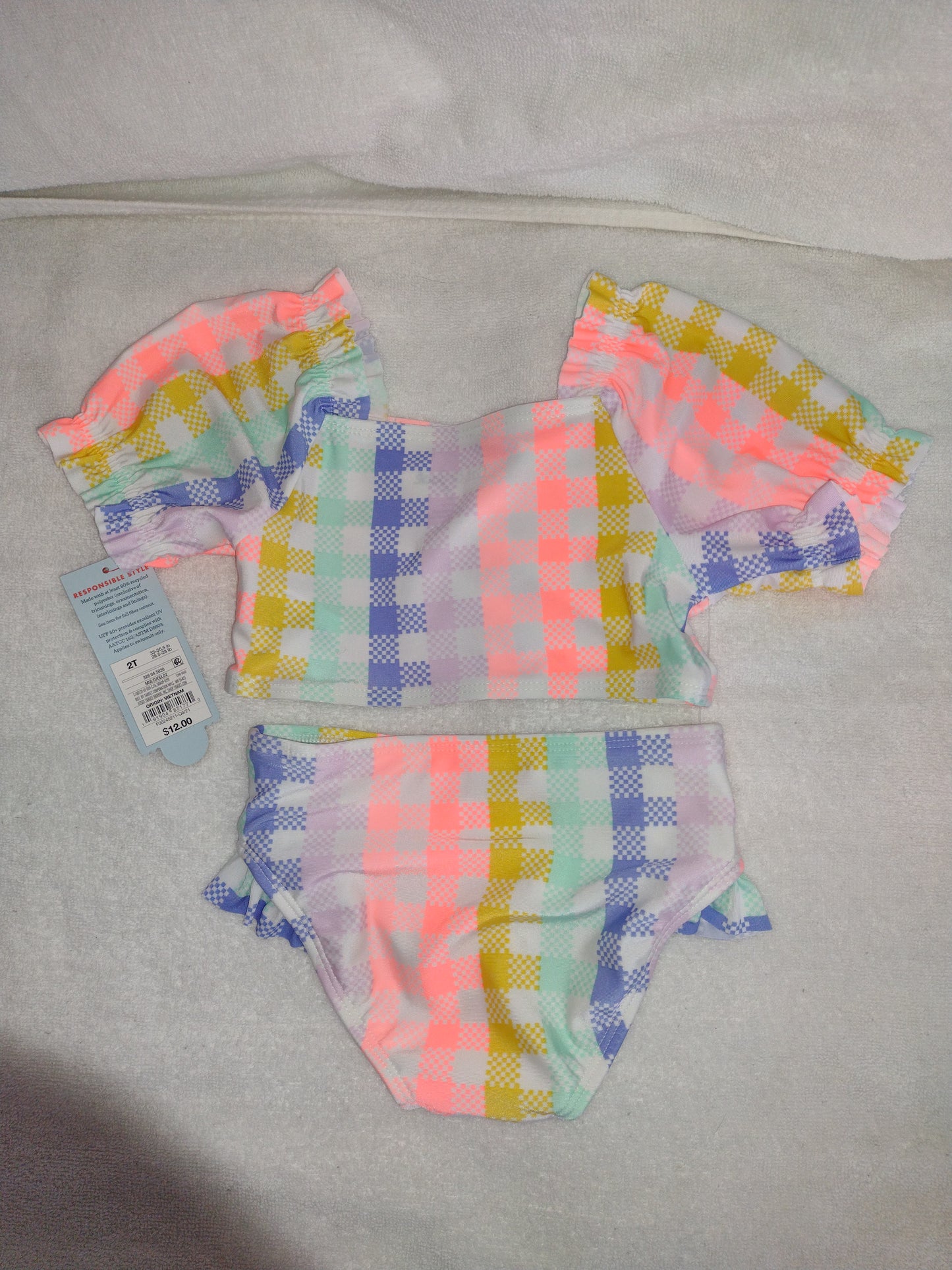 Cat & Jack Toddler Girl's 2-Piece Swimsuit Size 2T