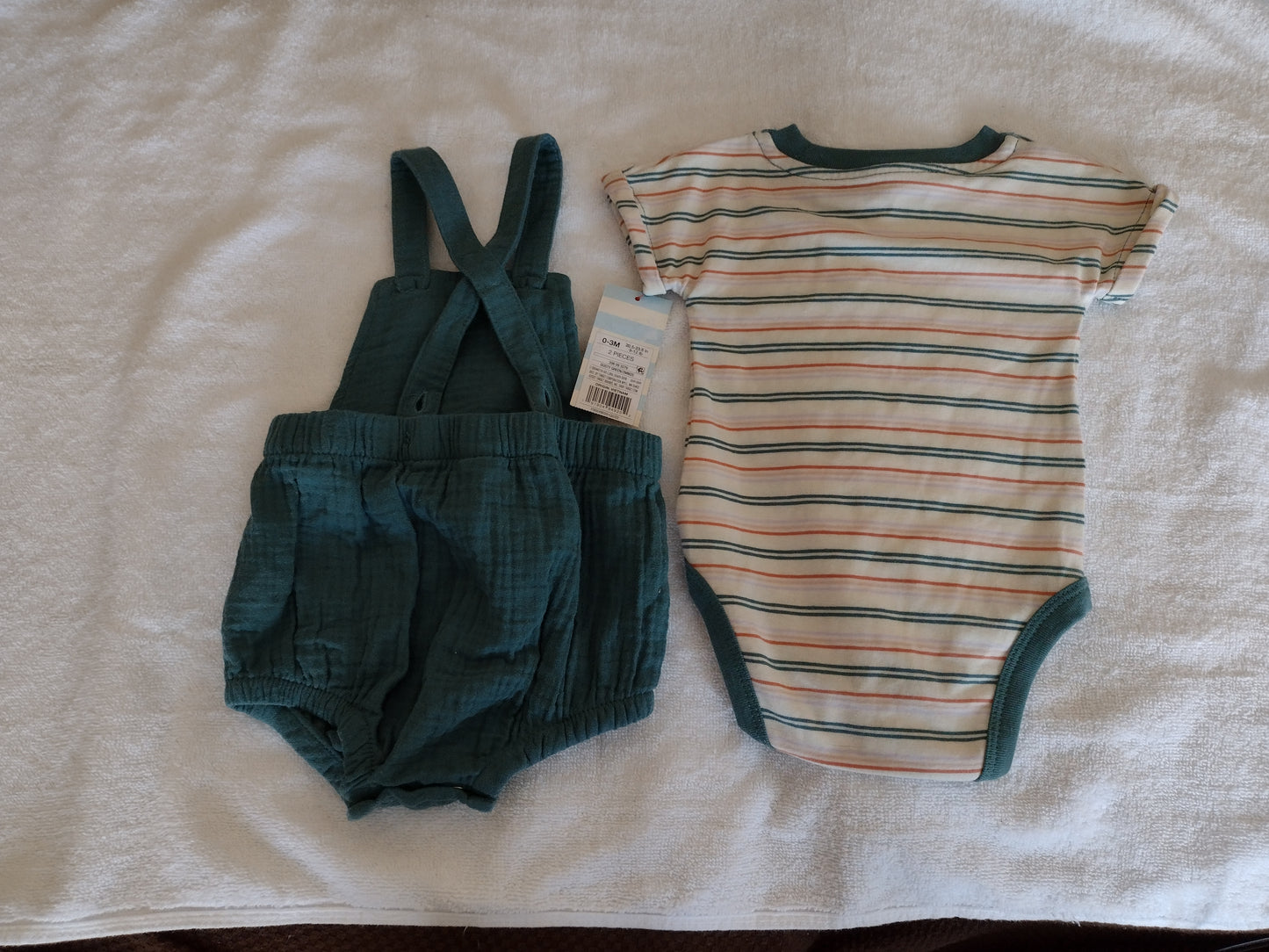 Baby Romper & Bodysuit Set Dusty Green 0-3M