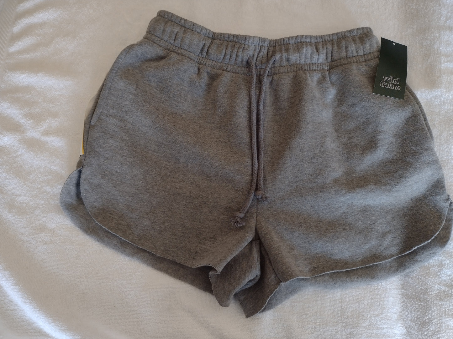 Women's Pull-On Shorts with Unfinished Hem Gray Size S