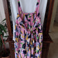 Women's Plus Size Pink Floral Sleeveless Dress with Back Tie Size 2X