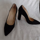 Black Velvet Stiletto Heels Party Dress Shoes by Miss Shoe Style 364-1 Size 9
