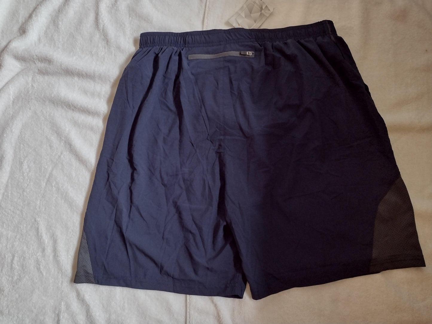 Men's Fitness/Running Shorts with Built-In Briefs by Baleaf Navy Size XL