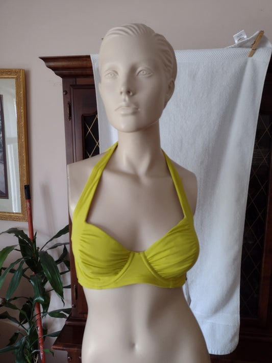 Women's Shade & Shore Swimsuit Top Size 34D Yellow