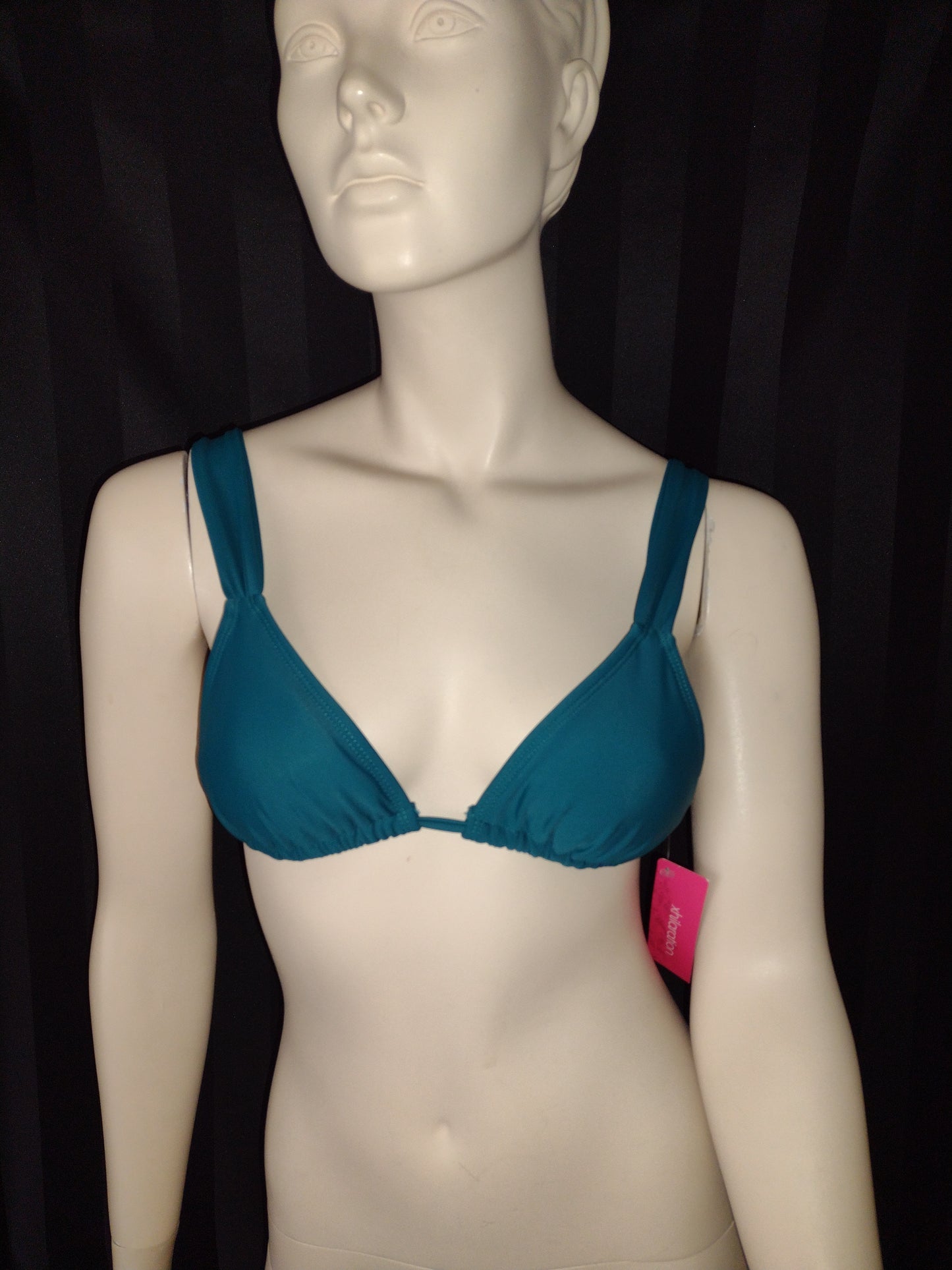 Dark Green Bikini Top by Xhilaration Juniors' Size M (4-6)