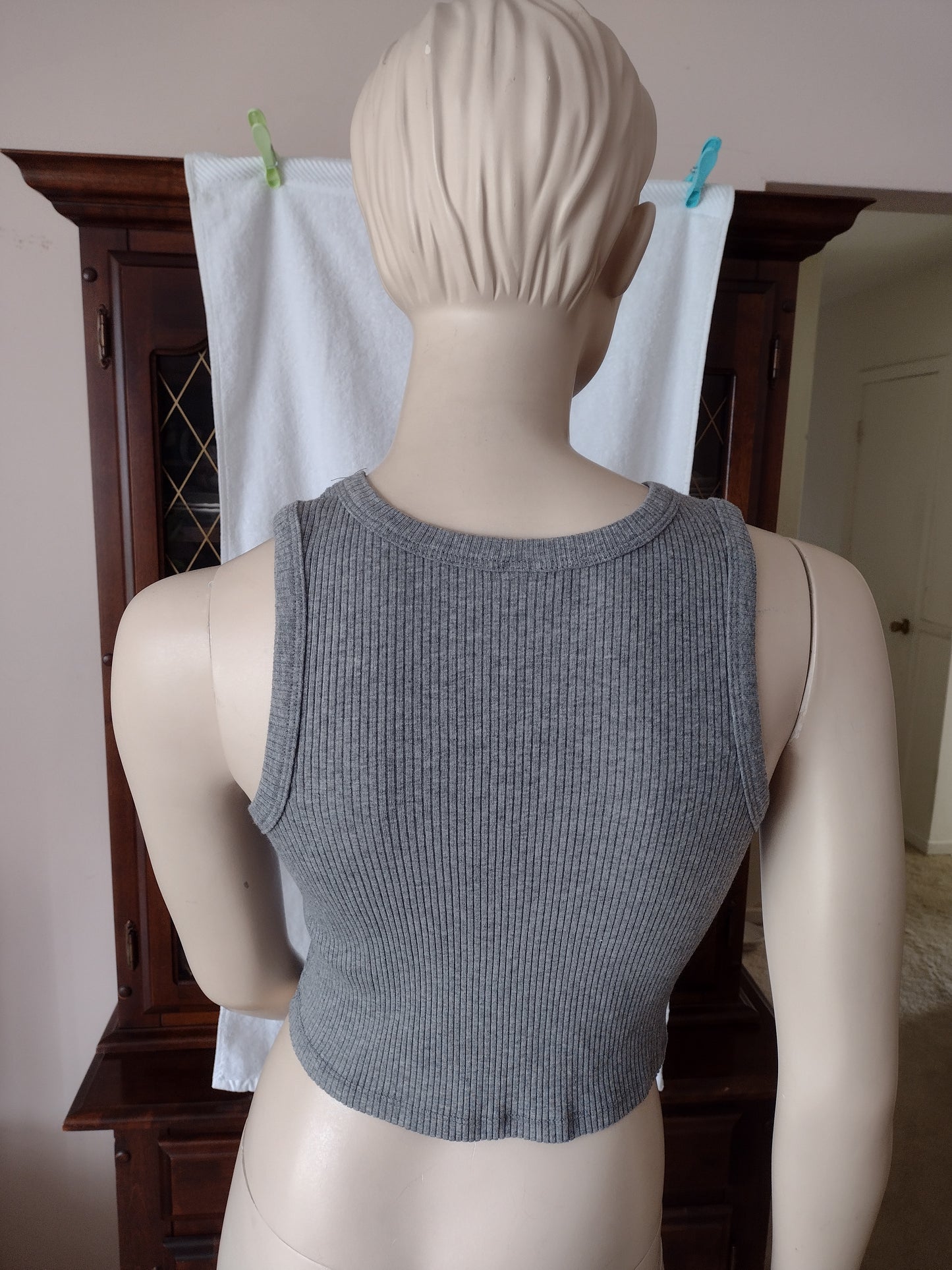 Women's Cropped Tank Tops by Wild Fable Heather Gray Sizes S, M, L, XXL