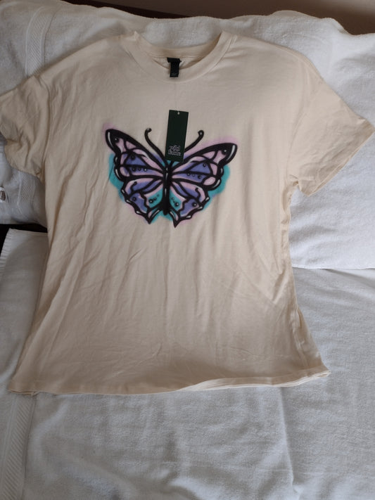 Women's Oversized T-Shirt With Butterfly by Wild Fable Sizes M, L